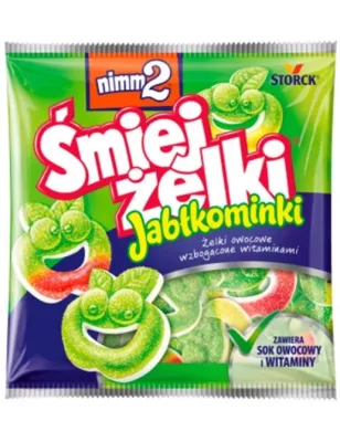 NIMM2 ŚMIEJŻELKI JABŁKOMINKI KWAŚNE 90g STORK