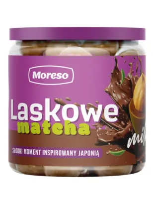 MORESO ORZECHY LASKOWE W MLECZNEJ CZEKOLADZIE Z MATCHĄ 130g