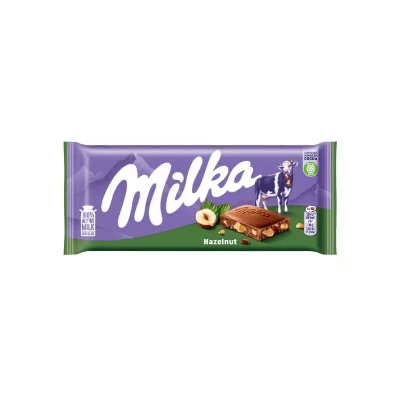 MILKA ORZECHOWA CZEKOLADA MLECZNA Z KAWAŁKAMI ORZECHÓW 90g MILKA ORZECHOWA CZEKOLADA MLECZNA Z KAWAŁKAMI ORZECHÓW 90g
