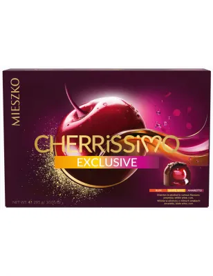 MIESZKO CHERRISSIMO EXCLUSIVE PRALINY Z WIŚNIĄ  RUM AMARETTO WINO 142g