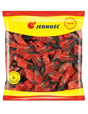JEDNOŚĆ KRÓWKA COFFEE KAWOWA 1 kg Kremowa Krówka z Ekstraktem Kawy Bez Glutenu