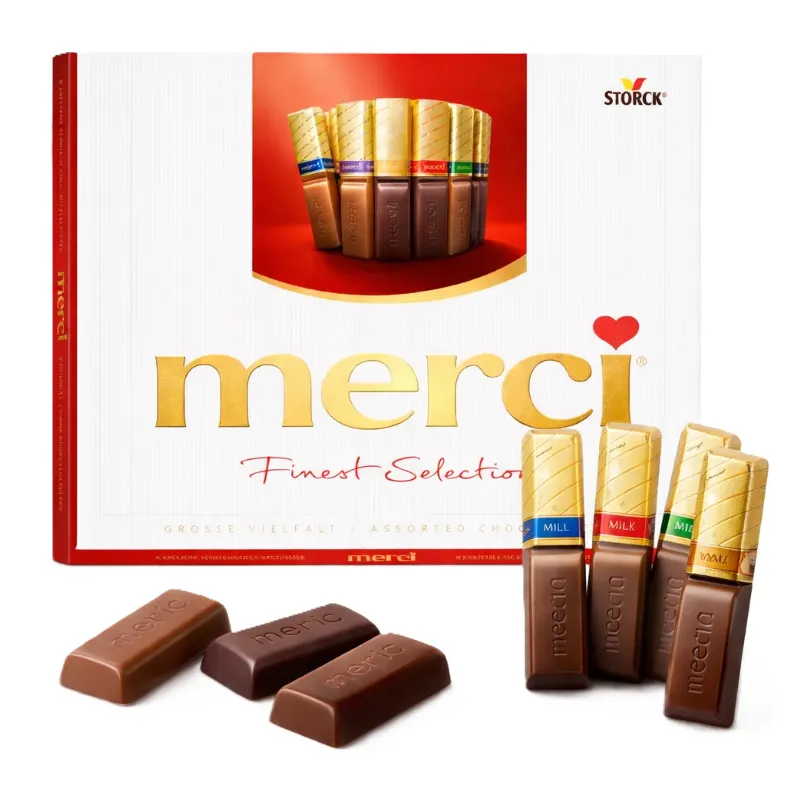 MERCI FINEST SELECTION CZEKOLADKI PRALINY BOMBONIERKA 250g MERCI FINEST SELECTION CZEKOLADKI PRALINY BOMBONIERKA 250g