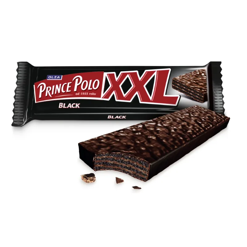 PRINCE POLO BLACK XXL 45g WAFELEK Z NADZIENIEM KAKAOWYM W CZEKOLADZIE