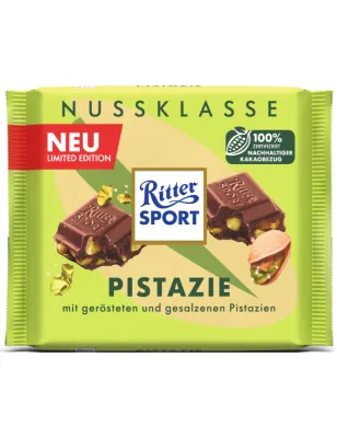 RITTER SPORT CZEKOLADA MLECZNA Z SOLONYMI PISTACJAMI 100g