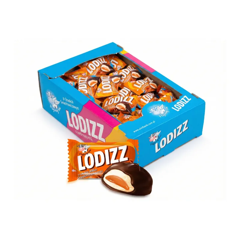 LODIZZ CUKIERKI PIANKOWE O SMAKU MLEKA SKONDENSOWANEGO W POLEWIE 1KG