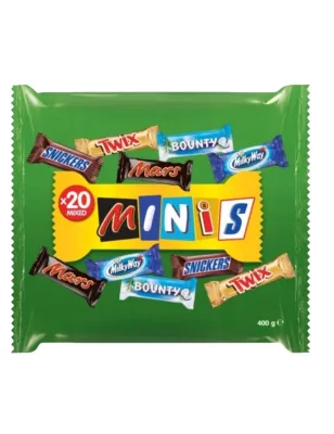 MARS MINIS MIX BATONIKI TWIX SNICKERS BOUNTY MILKYWAY 400g