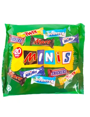 MARS MINIS MIX BATONIKI TWIX SNICKERS BOUNTY MILKYWAY 400g