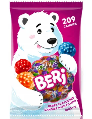 ROSHEN BERI TWARDE CUKIERKI Z NADZIENIEM OWOCOWYM 1kg