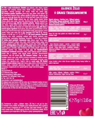 MIESZKO ZOZOLE LOVE ME ŻELKI O SMAKU TRUSKAWKOWYM 75g