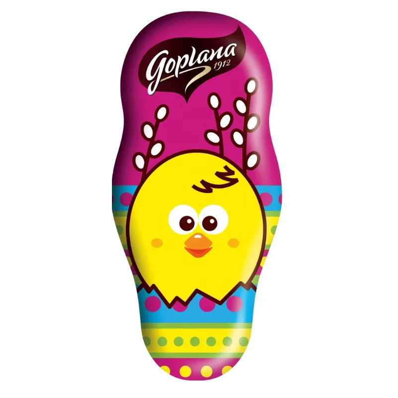 GOPLANA FIGURKA KURCZAK WIELKANOCNY KARMEL W CZEKOLADZIE 30g GOPLANA FIGURKA KURCZAK WIELKANOCNY KARMEL W CZEKOLADZIE 30g