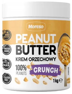 MORESO PEANUT BUTTER KREM ORZECHOWY CRUNCH 1KG