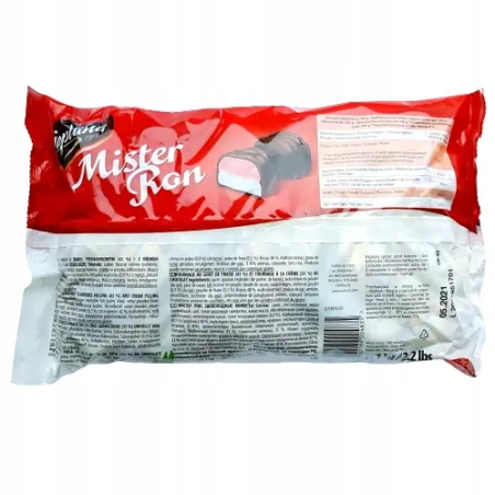 MISTER RON 1kg CUKIERKI TRUSKAWKOWO ŚMIETANKOWE W CZEKOLADZIE GOPLANA