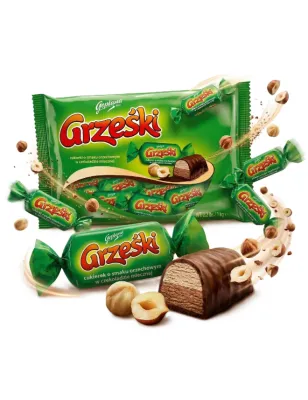 GRZEŚKI CUKERKI ORZECHOWE W CZEKOLADZIE MLECZNEJ 1KG GOPLANA
