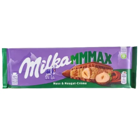 MILKA NUSS & NUGAT CREME 300g CZEKOLADA NUGATOWA Z CAŁYMI ORZECHAMI 300g