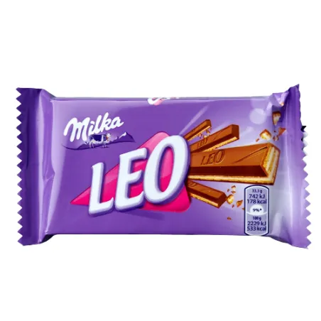MILKA LEO 33,3g   WAFELEK PRZEKŁADANY KREMEM W MLECZNEJ CZEKOLADZIE