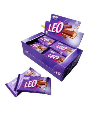 MILKA LEO 33,3g   WAFELEK PRZEKŁADANY KREMEM W MLECZNEJ CZEKOLADZIE