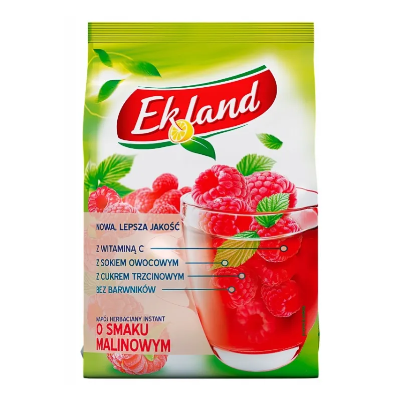 EKLAND MALINOWY – Rozpuszczalny Napój Herbaciany z Witaminą C 300g