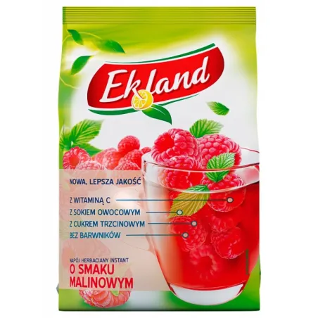 EKLAND MALINOWY – Rozpuszczalny Napój Herbaciany z Witaminą C 300g