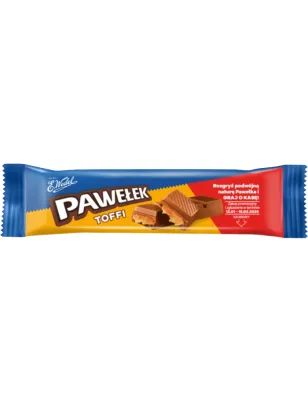 PAWEŁEK TOFFI 45g E.WEDEL BATONIK W MLECZNEJ CZEKOLADZIE