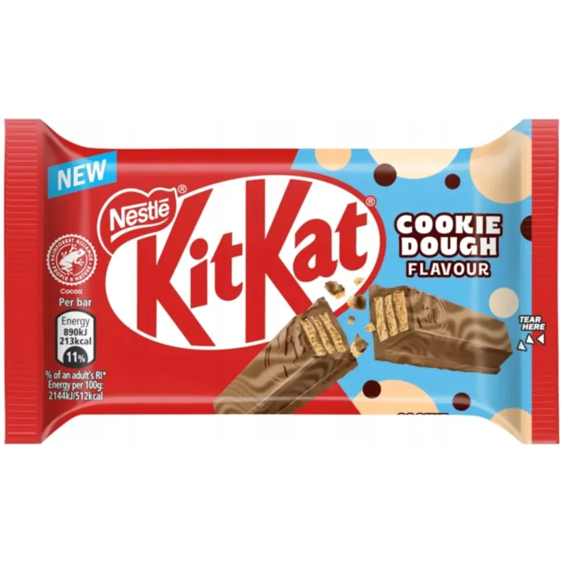 KITKAT COOKIE DOUGH CHRUPIĄCE PALUSZKI WAFLOWE W CZEKOLADZIE 41,5g NESTLE
