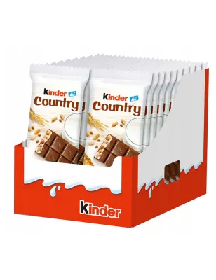 KINDER COUNTRY BATONIK ZE ZBOŻAMI W CZEKOLADZIE MLECZNEJ 23,5g x 20 szt
