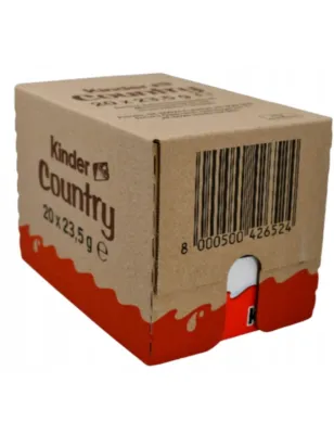 KINDER COUNTRY BATONIK ZE ZBOŻAMI W CZEKOLADZIE MLECZNEJ 23,5g x 20 szt