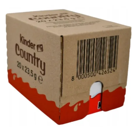 KINDER COUNTRY BATONIK ZE ZBOŻAMI W CZEKOLADZIE MLECZNEJ 23,5g x 20 szt