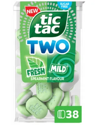 TIC TAC TWO  SPEARMINT FRASH MILD BEZ CUKRU 38,5g