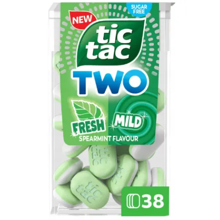 TIC TAC TWO  SPEARMINT FRASH MILD BEZ CUKRU 38,5g