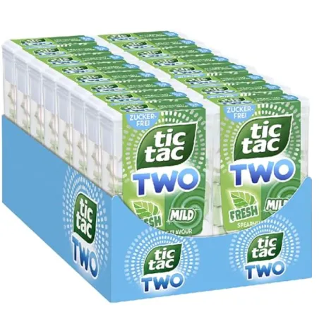 TIC TAC TWO  SPEARMINT FRASH MILD BEZ CUKRU 38,5g