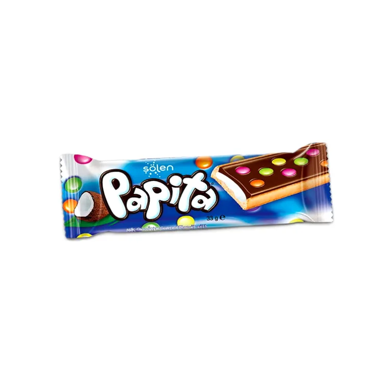 PAPITA BATON KOKOSOWY Z KOLOROWYMI DRAŻETKAMI 33g  SOLEN