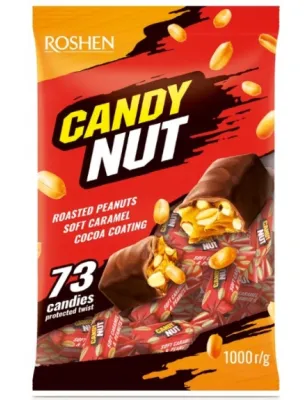 ROSHEN CANDY NUT CUKIERKI KARMELOWE Z ORZESZKAMI W POLEWIE KAKOWEJ 1kg