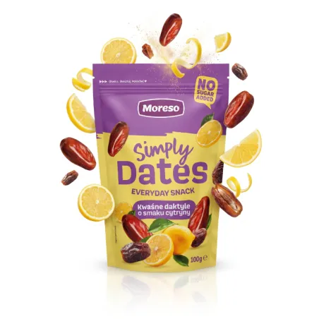 SIMPLY DATES KWAŚNE DAKTYLE O SMAKU CYTRYNY 100g MORESO