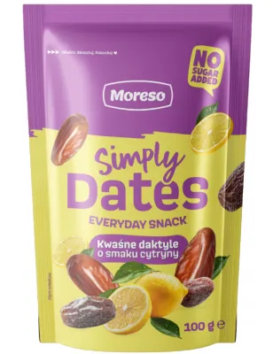 SIMPLY DATES KWAŚNE DAKTYLE O SMAKU CYTRYNY 100g MORESO