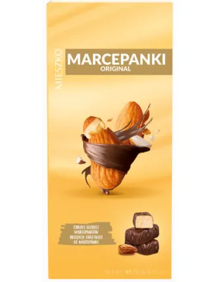 MARCEPANKI BOMBONIERKA CUKIERKI Z MARCEPANEM 230g MIESZKO