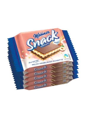 MANNERS SNACK MINIS WAFLE ML-ORZECH 5 x 25g
