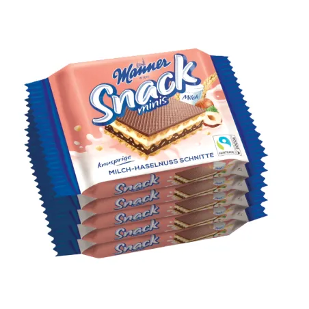 MANNERS SNACK MINIS WAFLE ML-ORZECH 5 x 25g
