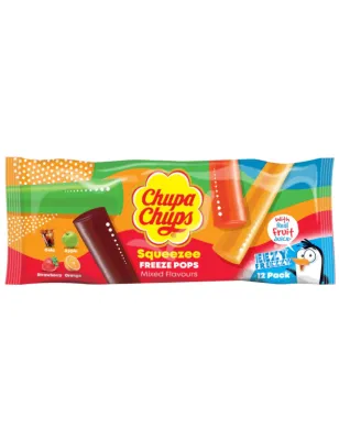 CHUPA CHUPS FREEZE POPS COLA OWOCOWE LIZAKI LODOWE 12 x 45ml