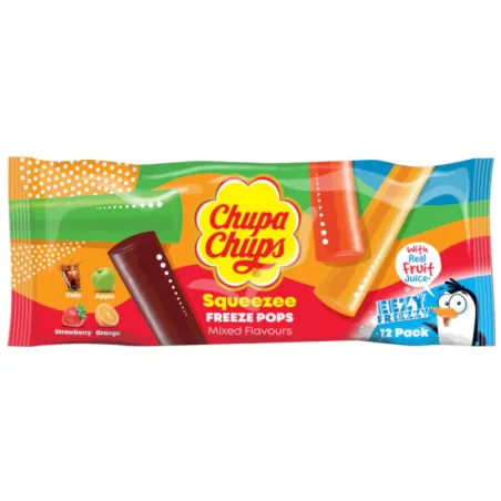 CHUPA CHUPS FREEZE POPS COLA OWOCOWE LIZAKI LODOWE 12 x 45ml