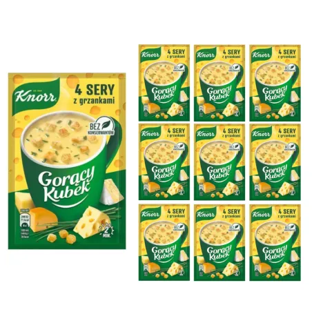 KNORR GORĄCY KUBEK 4 SERY ZUPA Z GRZANKAMI 17g