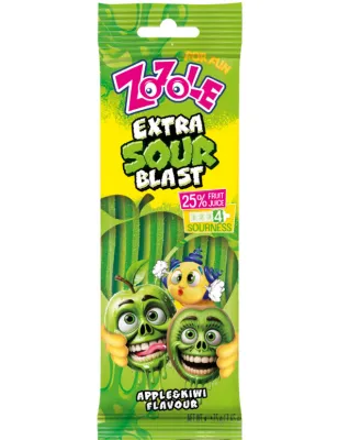 ZOZOLE ŻELKI EXTRA SOUR BLAST JABŁKO KIWI 75g
