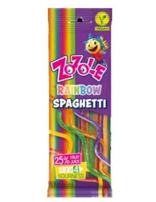 ZOZOLE ŻELKI RAINBOW SPAGHETTI KWAŚNE 75g VEGAN