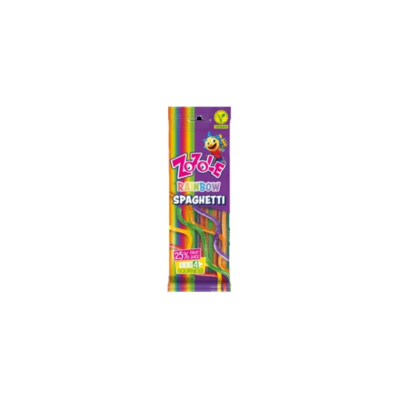 ZOZOLE ŻELKI RAINBOW SPAGHETTI KWAŚNE 75g VEGAN