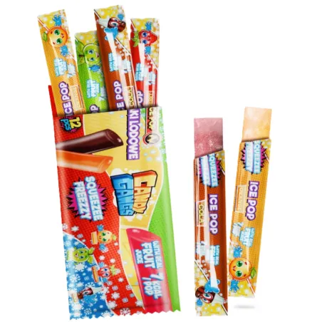 LIZAKI LODOWE OWOCOWE I COLA LODY WODNE DO MROŻENIA CANDY GANGS 12 x 45ml