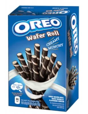 OREO WAFER ROLL WANILIA KAKAOWE RURKI NADZIEWANE 3 x 18g (54g)