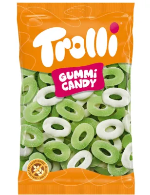 TROLLI ŻELKI GUMMI CANDY APPLE RINGS JABŁKOWE KRĄŻKI 1kg BEZGLUTENU