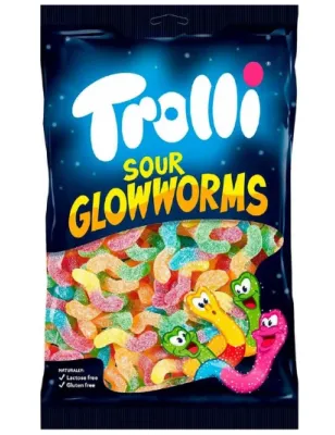 TROLLI ŻELKI SOUR GLOWWORMS KWAŚNE ŻELKI ROBACZKI 1kg