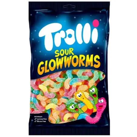TROLLI ŻELKI SOUR GLOWWORMS KWAŚNE ŻELKI ROBACZKI 1kg