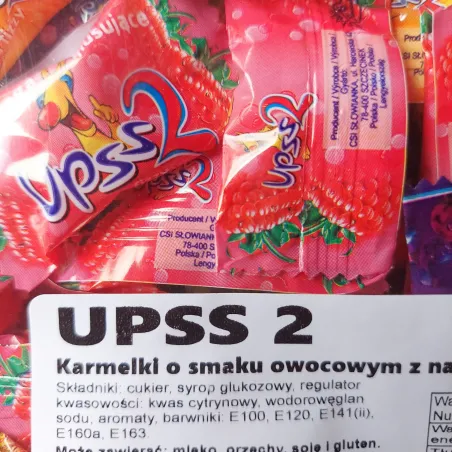 UPSS 2 KARMELKI OWOCOWE Z NADZIENIM MUSUJĄCYM 1kg
