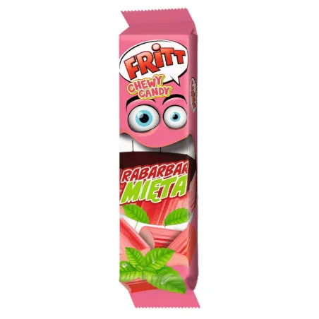 FRITT GUMA ROZPUSZCZALNA RABARBAR MIĘTA 70g LUDWIG SCHOKOLADE
